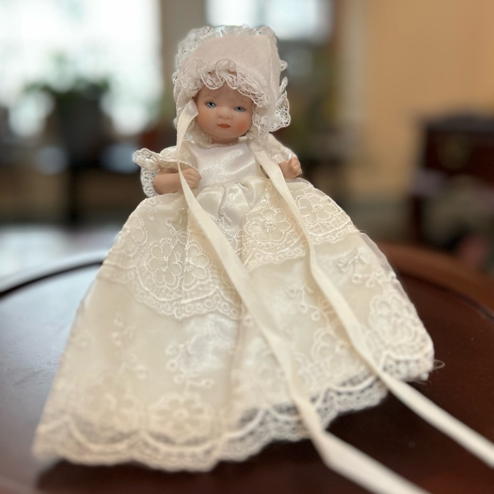Vintage Baby Doll in Lace Gown | Classic Heirloom Style Keepsake